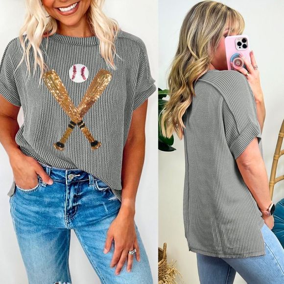 Gray Short Sleeve Women's Tee - Picture 1 of 7